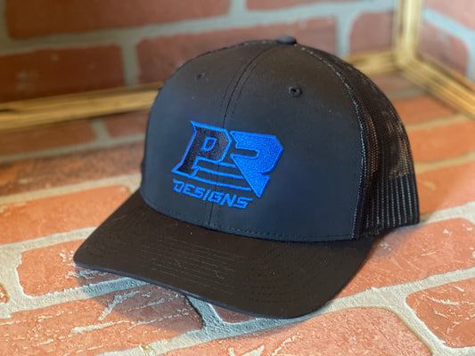 Embroidered Blue PR Designs Trucker Style Snapback