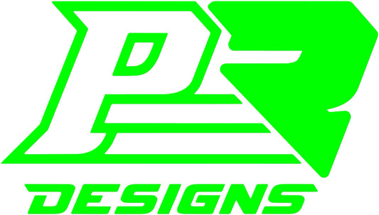 PR Designs Lime Green Logo Decal