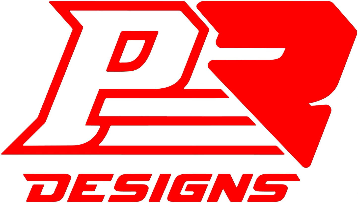 PR Designs Red Logo Decal