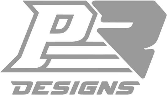 PR Designs Gray Logo Decal