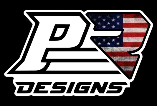 Printed PR Designs Black And White American Flag  Print Logo