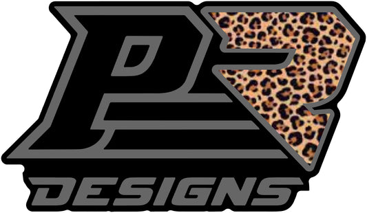 Printed PR Designs Black And Gray Cheetah  Print Logo