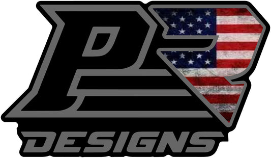 Printed PR Designs Black And Gray American Flag  Print Logo