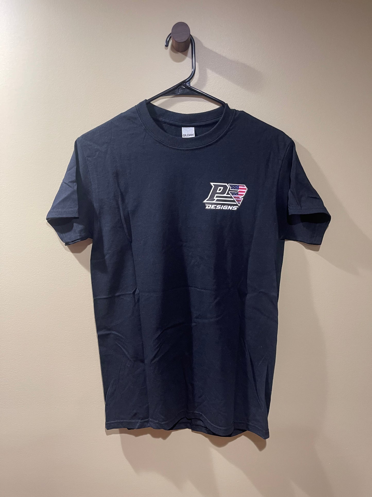 Printed And Pressed Logoed Gildan Dryblend Shirts With American Flag Insert