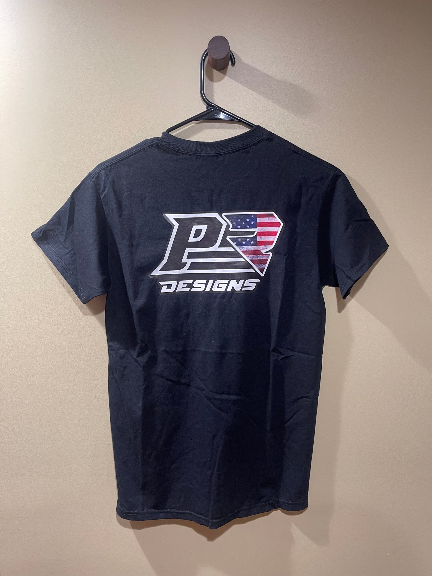 Printed And Pressed Logoed Gildan Dryblend Shirts With American Flag Insert